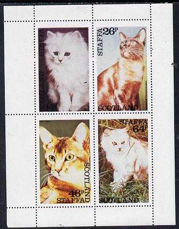 Staffa 1979 Cats (Angora, Red Tabby etc) perf  set of 4 values (14p to 64p) unmounted mint, stamps on animals    cats