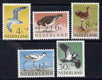 Netherlands 1961 Cultural & Social Relief Fund - Birds perf set of 5 unmounted mint SG 907-11, stamps on , stamps on  stamps on birds