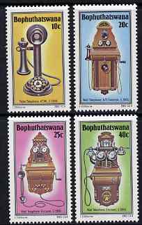 Bophuthatswana 1984 History of the Telephones #3 set of 4 unmounted mint, SG 108-11, stamps on communications, stamps on telephones