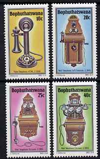 Bophuthatswana 1984 History of the Telephones #3 set of 4 unmounted mint, SG 108-11, stamps on , stamps on  stamps on communications, stamps on  stamps on telephones