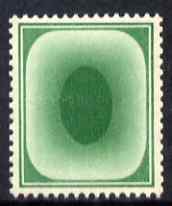 Cinderella - Great Britain Poached Egg label in green for testing coil machines, unmounted mint