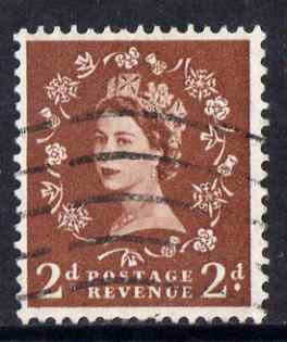 Great Britain 1957 Wilding 2d graphite fine used SG564, stamps on 