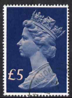 Great Britain 1977-87 Machin - Large Format 5 cds used SG 1028, stamps on machins