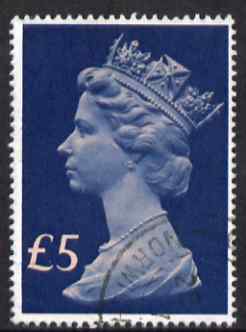 Great Britain 1977-87 Machin - Large Format £5 cds used SG 1028, stamps on , stamps on  stamps on machins