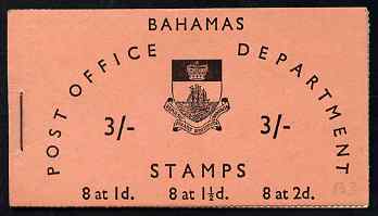 Bahamas 1965 3s booklet (pink cover) complete and fine, SG SB4, stamps on , stamps on  stamps on booklet - bahamas 1965 3s booklet (pink cover) complete and fine, stamps on  stamps on  sg sb4