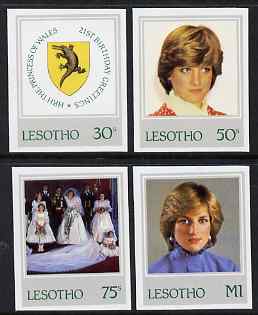 Lesotho 1982 Princess Di's 21st Birthday set of 4 imperf singles unmounted mint, as SG 514-7, stamps on , stamps on  stamps on royalty, stamps on  stamps on diana