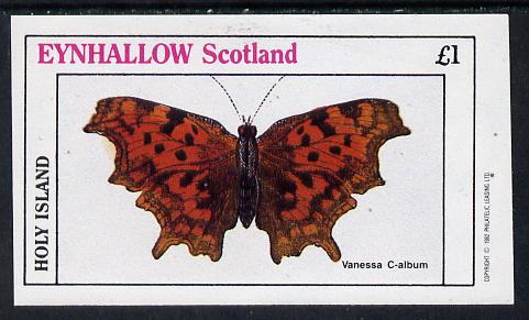 Eynhallow 1982 Butterflies (Vanessa Album) imperf souvenir sheet (£1 value) unmounted mint, stamps on butterflies