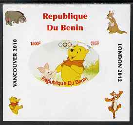 Benin 2009 Pooh Bear & Olympics #01 individual imperf deluxe sheet unmounted mint. Note this item is privately produced and is offered purely on its thematic appeal, stamps on , stamps on  stamps on films, stamps on  stamps on cinema, stamps on  stamps on movies, stamps on  stamps on bears, stamps on  stamps on fairy tales, stamps on  stamps on olympics