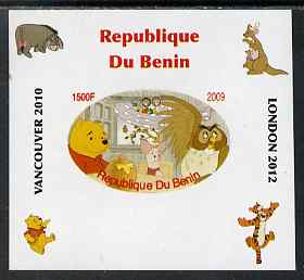 Benin 2009 Pooh Bear & Olympics #06 individual imperf deluxe sheet unmounted mint. Note this item is privately produced and is offered purely on its thematic appeal, stamps on , stamps on  stamps on films, stamps on  stamps on cinema, stamps on  stamps on movies, stamps on  stamps on bears, stamps on  stamps on fairy tales, stamps on  stamps on olympics, stamps on  stamps on owls