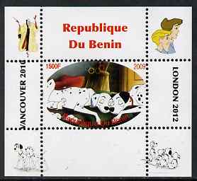 Benin 2009 Disneys 101 Dalmations & Olympics #02 individual perf deluxe sheet unmounted mint. Note this item is privately produced and is offered purely on its thematic a..., stamps on films, stamps on cinema, stamps on movies, stamps on fairy tales, stamps on olympics, stamps on disney, stamps on dogs