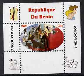 Benin 2009 Disney's 101 Dalmations & Olympics #07 individual perf deluxe sheet unmounted mint. Note this item is privately produced and is offered purely on its thematic appeal, stamps on films, stamps on cinema, stamps on movies, stamps on fairy tales, stamps on olympics, stamps on disney, stamps on dogs