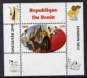 Benin 2009 Disney's 101 Dalmations & Olympics #07 individual perf deluxe sheet unmounted mint. Note this item is privately produced and is offered purely on its thematic appeal, stamps on , stamps on  stamps on films, stamps on  stamps on cinema, stamps on  stamps on movies, stamps on  stamps on fairy tales, stamps on  stamps on olympics, stamps on  stamps on disney, stamps on  stamps on dogs