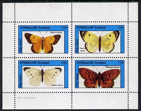 Eynhallow 1982 Butterflies (Papilio Electra) perf  set of 4 values (10p to 75p) unmounted mint, stamps on , stamps on  stamps on butterflies