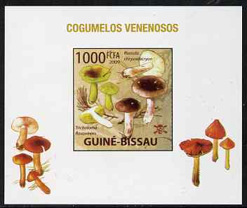 Guinea - Bissau 2009 Poisonous Mushrooms #01 individual imperf deluxe sheet unmounted mint, stamps on fungi