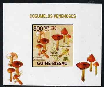 Guinea - Bissau 2009 Poisonous Mushrooms #04 individual imperf deluxe sheet unmounted mint. Note this item is privately produced and is offered purely on its thematic appeal, stamps on , stamps on  stamps on fungi