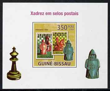 Guinea - Bissau 2009 Chess on Stamps #01 individual imperf deluxe sheet unmounted mint. Note this item is privately produced and is offered purely on its thematic appeal, stamps on chess, stamps on stamponstamp