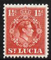 St Lucia 1938-48 KG6 1.5d scarlet perf 12.5 unmounted mint SG 130a, stamps on , stamps on  stamps on , stamps on  stamps on  kg6 , stamps on  stamps on 