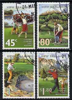 New Zealand 1995 New Zealand Golf Courses set of 4 cds used, SG 1861-64, stamps on sport, stamps on golf
