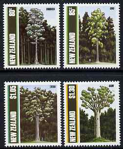 New Zealand 1989 Native Trees perf set of 4 unmounted mint, SG 1511-14, stamps on , stamps on  stamps on trees