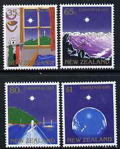 New Zealand 1989 Christmas perf set of 4 unmounted mint, SG 1520-3, stamps on , stamps on  stamps on christmas, stamps on  stamps on globes, stamps on  stamps on sheep