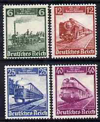 Germany 1935 Railway Centenary perf set of 4 mounted mint, SG 577-80 , stamps on railways