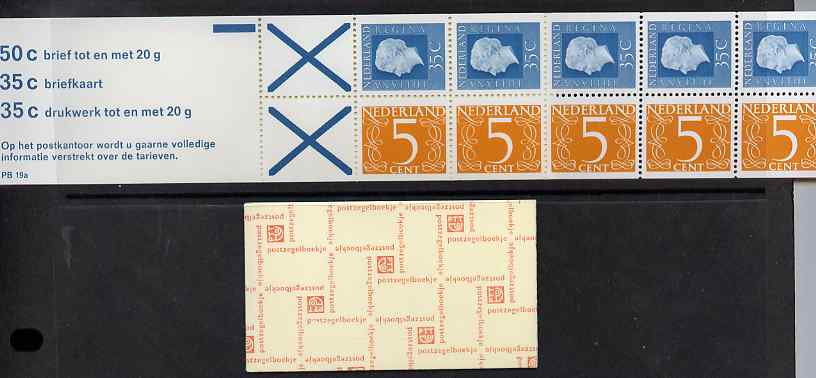 Booklet - Netherlands 1975 Numeral & Juliana 2g booklet complete and fine SG SB79