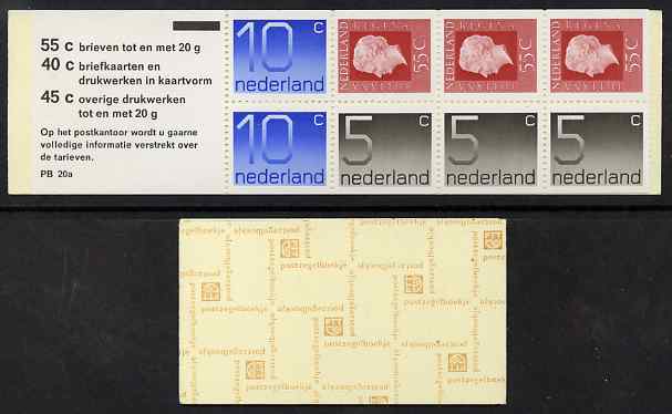 Booklet - Netherlands 1976 Numeral & Juliana 2g booklet complete and fine SG SB81