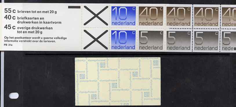 Booklet - Netherlands 1976 Numerals 2g booklet complete and fine SG SB82