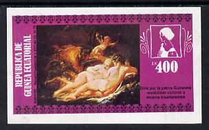 Equatorial Guinea 1978 Paintings (Nudes) 400ek imperf m/sheet unmounted mint, stamps on , stamps on  stamps on arts    nudes