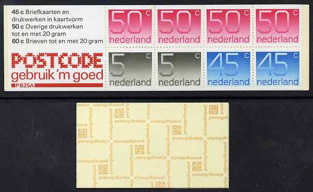 Booklet - Netherlands 1980 Numerals 3g booklet complete and fine SG SB86