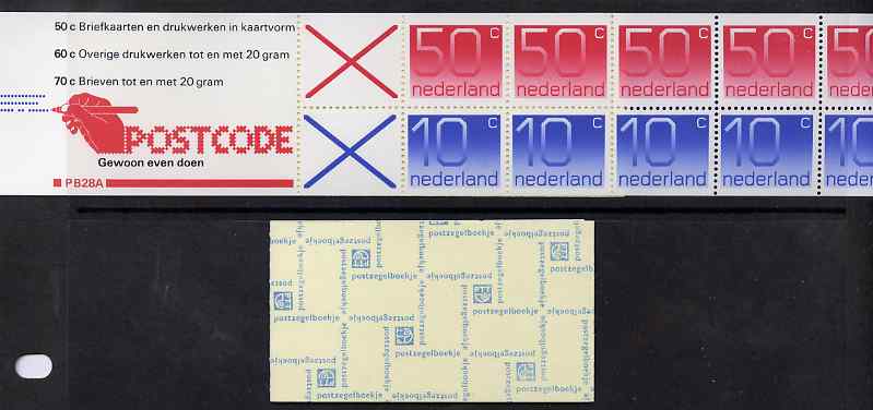 Booklet - Netherlands 1982 Numerals 3g booklet complete and fine SG SB89