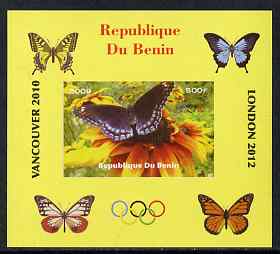 Benin 2009 Butterflies & Olympics #04 individual imperf deluxe sheet unmounted mint. Note this item is privately produced and is offered purely on its thematic appeal, stamps on , stamps on  stamps on olympics, stamps on  stamps on butterflies