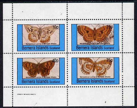 Bernera 1982 Butterflies (Nemeobius L & Melitaea A) perf  set of 4 values (10p to 75p) unmounted mint, stamps on , stamps on  stamps on butterflies