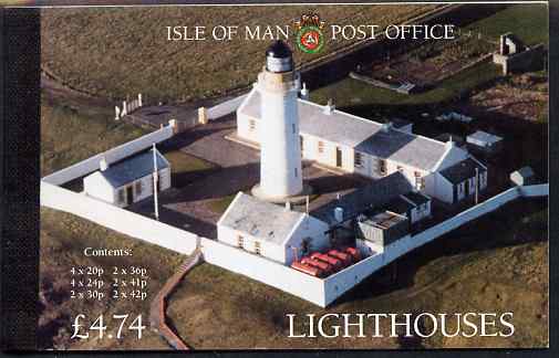 Isle of Man 1996 Lighthouses £4.74 booklet complete and fine, SG SB41, stamps on lighthouses