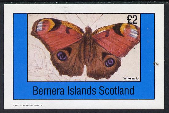 Bernera 1982 Butterflies (Vanessa Lo) imperf deluxe sheet (£2 value) unmounted mint, stamps on butterflies