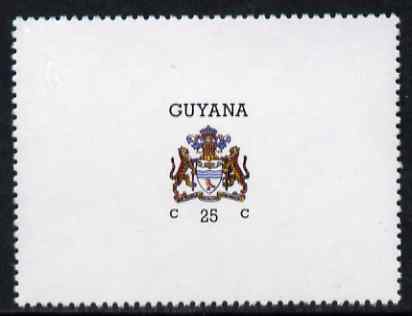 Guyana 1986 Arms of Guyana 25c horizontal format with watermark unmounted mint SG 1808b, stamps on , stamps on  stamps on arms, stamps on  stamps on heraldry