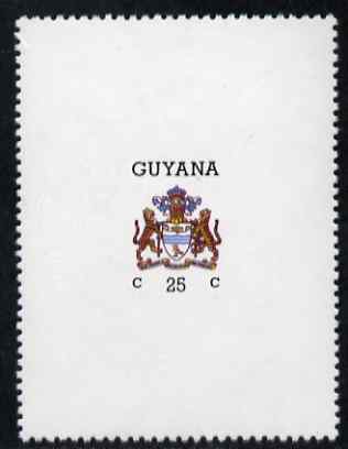 Guyana 1986 Arms of Guyana 25c vertical format with watermark unmounted mint SG 1807b, stamps on , stamps on  stamps on arms, stamps on  stamps on heraldry