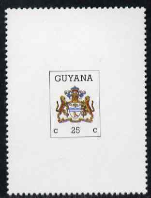 Guyana 1987 Arms of Guyana 25c vertical format within frame unmounted mint SG 2183a, stamps on arms, stamps on heraldry