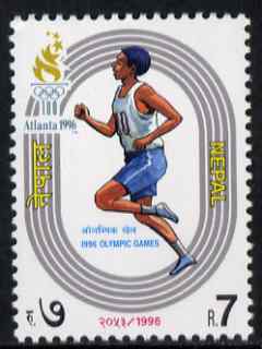 Nepal 1996 Atlanta Olympic Games 7r unmounted mint SG 632, stamps on , stamps on  stamps on olympics, stamps on  stamps on running