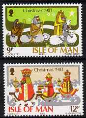 Isle of Man 1983 Christmas (Shepherds & Kings) set of 2 unmounted mint, SG 257-58, stamps on christmas