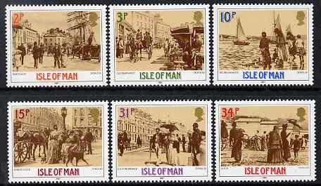 Isle of Man 1987 Victorian Douglas set of 6 unmounted mint, SG334-39, stamps on fashion, stamps on costumes, stamps on transport, stamps on horses