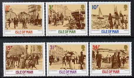 Isle of Man 1987 Victorian Douglas set of 6 unmounted mint, SG334-39, stamps on , stamps on  stamps on fashion, stamps on  stamps on costumes, stamps on  stamps on transport, stamps on  stamps on horses