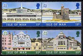 Isle of Man 1987 Europa - Architecture set of 4 unmounted mint, SG 344-47, stamps on architecture, stamps on europa