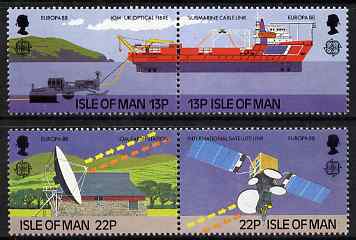 Isle of Man 1988 Europa - Transport & Communications set of 4 unmounted mint, SG 381-84, stamps on , stamps on  stamps on ships, stamps on  stamps on communication, stamps on  stamps on europa