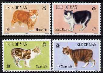 Isle of Man 1989 Manx Cats set of 4 unmounted mint, SG 399-402, stamps on cats