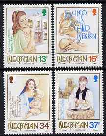 Isle of Man 1989 Christmas set of 4 unmounted mint, SG 429-32, stamps on christmas
