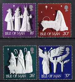 Isle of Man 1991 Christmas - Paper Sculptures set of 4 unmounted mint, SG 496-99, stamps on , stamps on  stamps on christmas