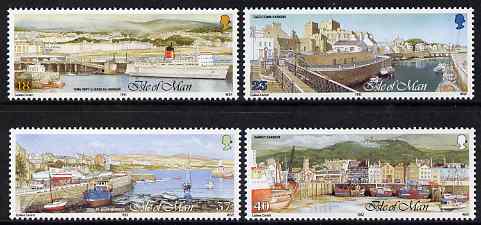 Isle of Man 1992 Manx Harbours set of 4 unmounted mint, SG 527-30, stamps on ships, stamps on harbours, stamps on ports