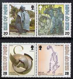 Isle of Man 1993 Europa - Contemporary Art by Bryan Kneale set of 4 unmounted mint, SG 563-66, stamps on , stamps on  stamps on europa, stamps on  stamps on arts, stamps on  stamps on sculpture