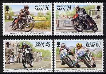 Isle of Man 1996 Tourist Trophy - Irish Winners set of 4 unmounted mint, SG 703-06, stamps on motobikes, stamps on motocycles, stamps on 